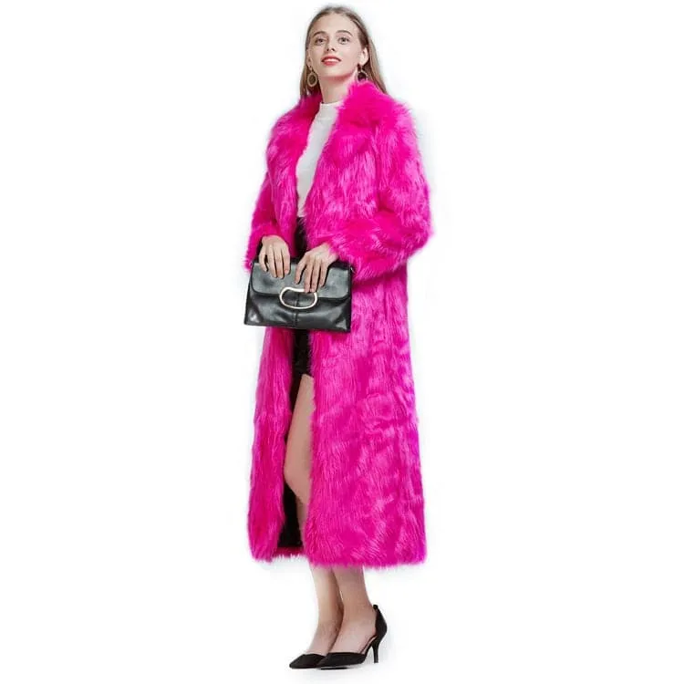 DressBetty - High Street Luxury Long Faux Fur Coat