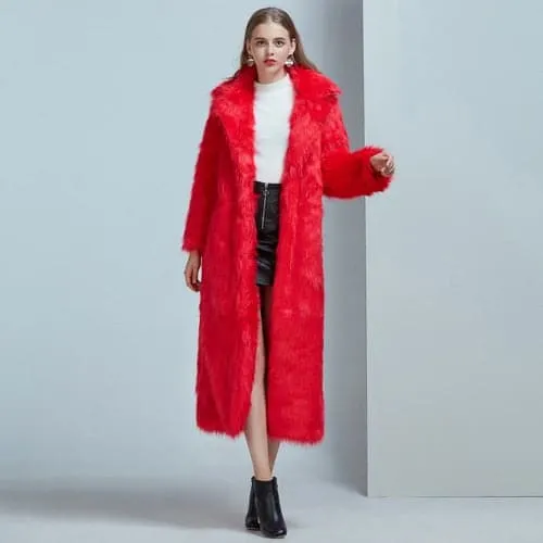 DressBetty - High Street Luxury Long Faux Fur Coat