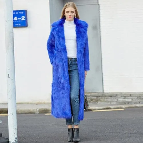 DressBetty - High Street Luxury Long Faux Fur Coat