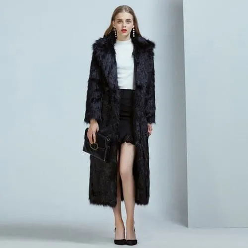 DressBetty - High Street Luxury Long Faux Fur Coat