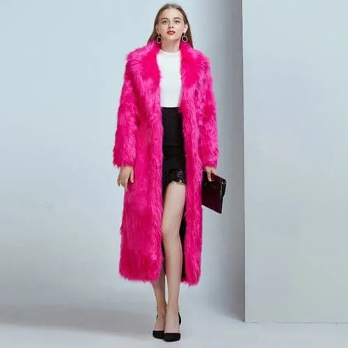 DressBetty - High Street Luxury Long Faux Fur Coat