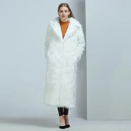 DressBetty - High Street Luxury Long Faux Fur Coat