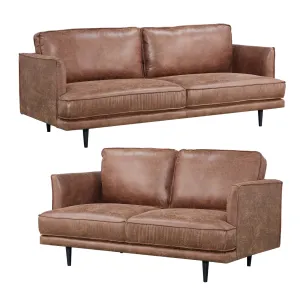 Durable Galvanized Steel Frame 3 2 Seater Sofa Set Upholstered in Stain Resistant Highland Fabric - Rosie