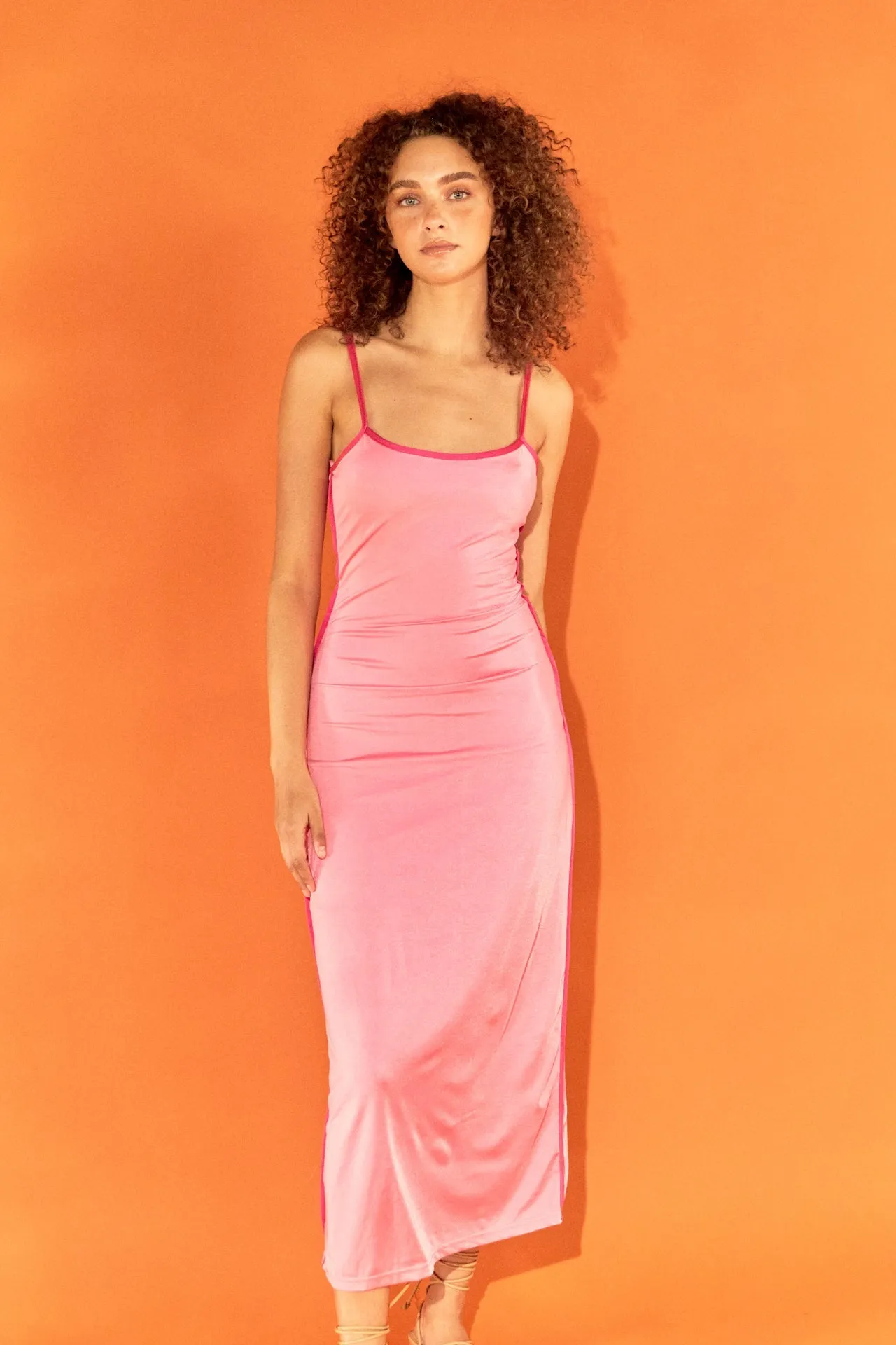 Endless Rose - Contrast Binding Maxi Dress