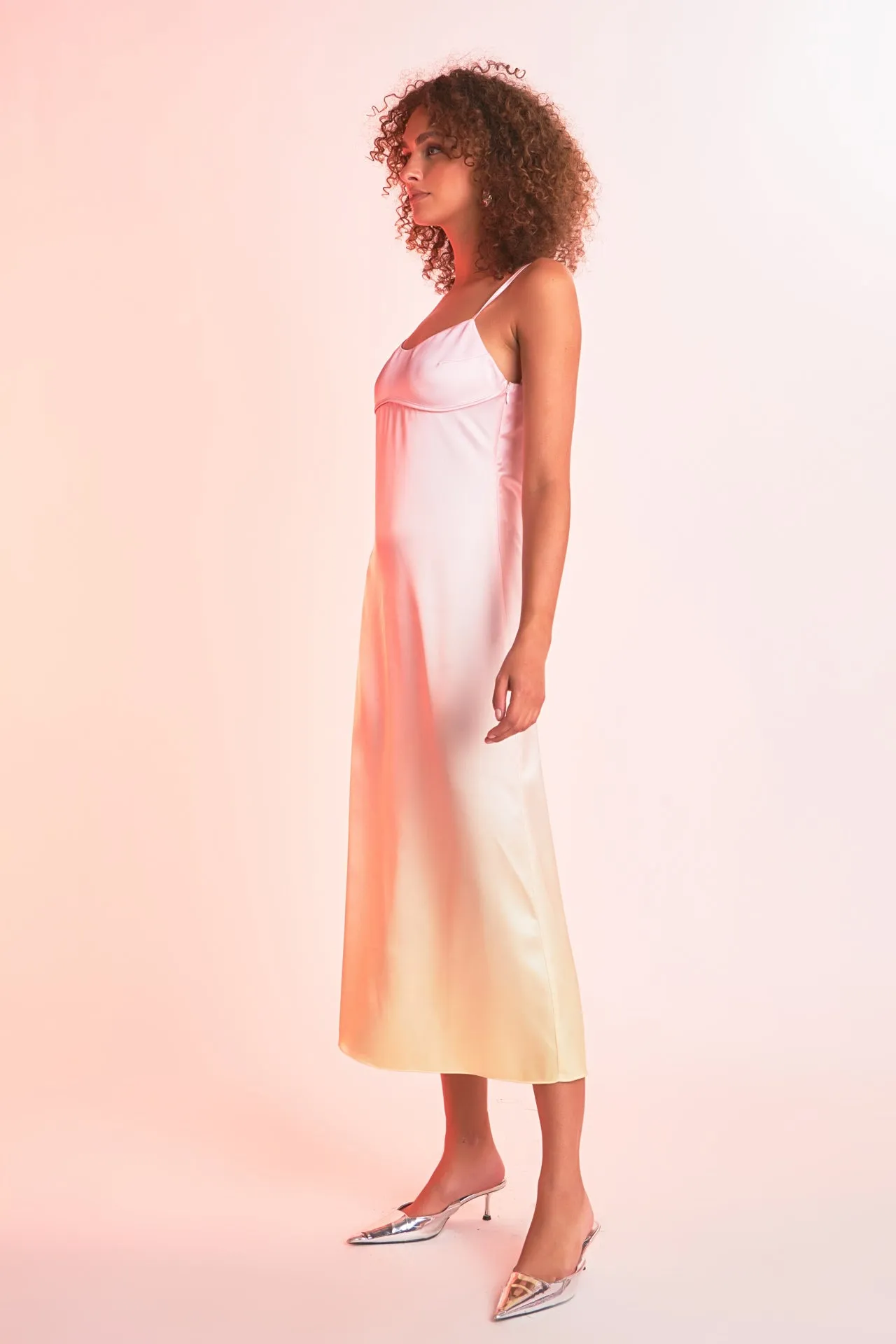 Endless Rose - Ombre Sleeveless Midi Dress