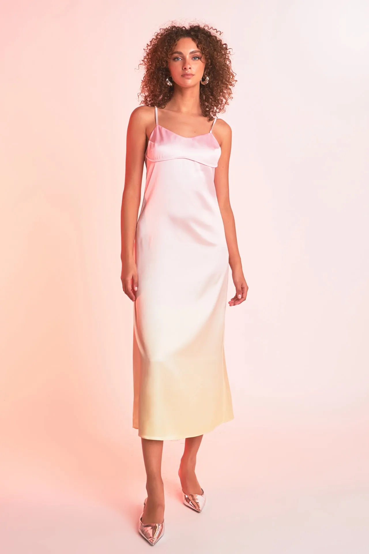 Endless Rose - Ombre Sleeveless Midi Dress