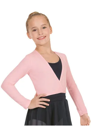 Eurotard 10523C Girls Long Sleeve Cotton Lycra® Ballet Wrap Sweater