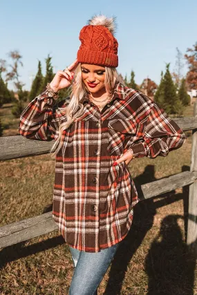 Evergreen Kind of Love Plaid Jacket in Brown