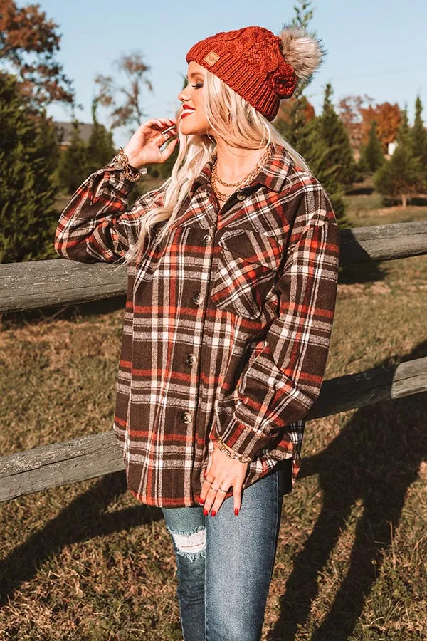 Evergreen Kind of Love Plaid Jacket in Brown