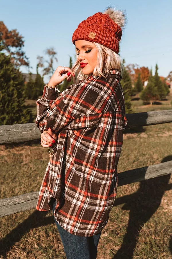 Evergreen Kind of Love Plaid Jacket in Brown