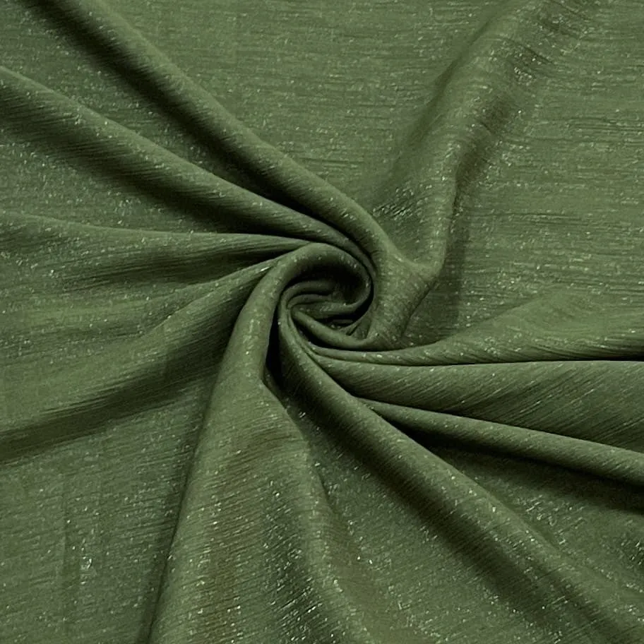 Exclusive Mehandi Green Solid Shimmer Chiffon Fabric