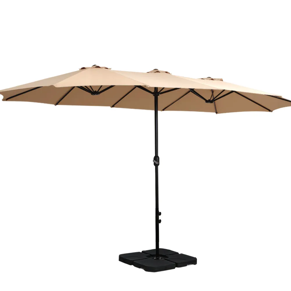 Extra Large UV50  Outdoor Umbrella Set with Base - Instahut