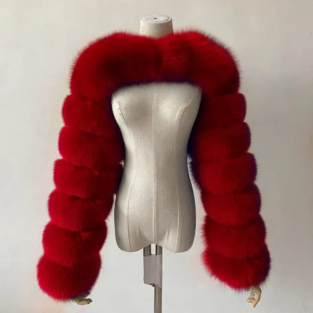 Fashion faux fur jacket（AY1360)