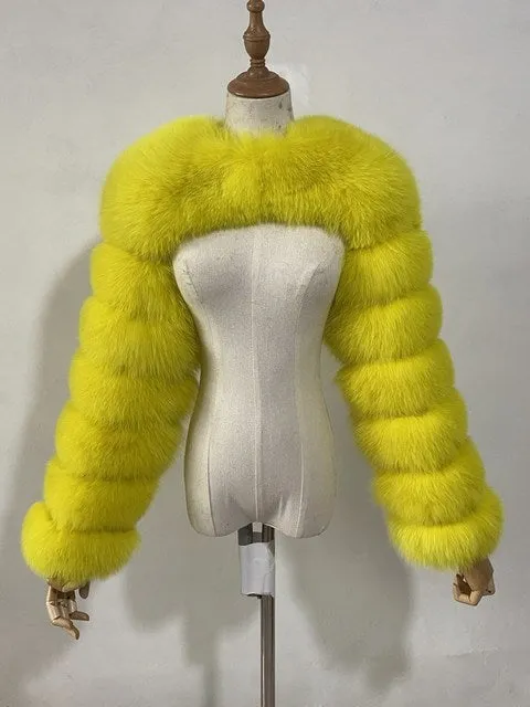 Fashion faux fur jacket（AY1360)