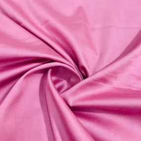 Flamingo Pink Solid Cotton Satin Fabric