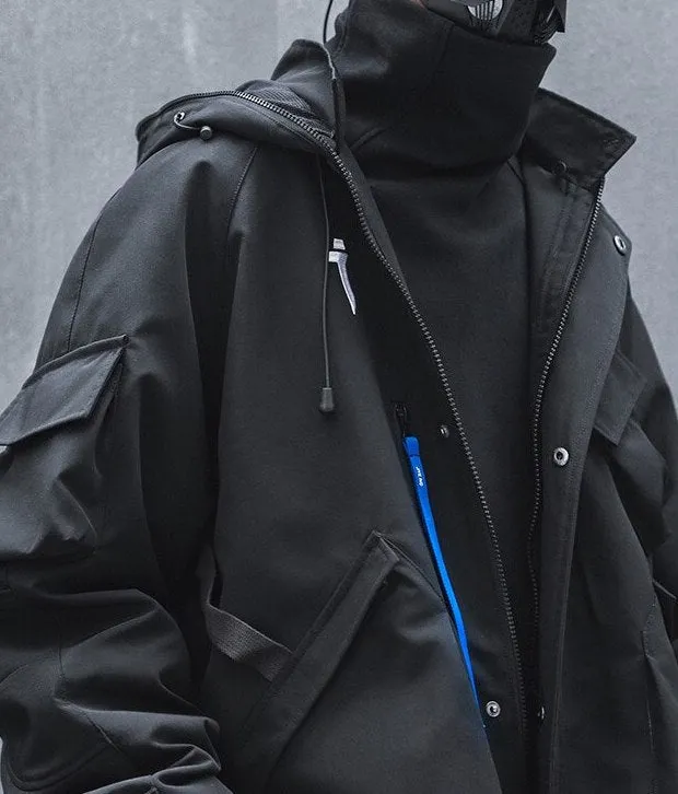 Futuristic Utility Cargo Jacket