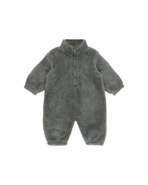 Fuzzy Winter Jumpsuit || Forest