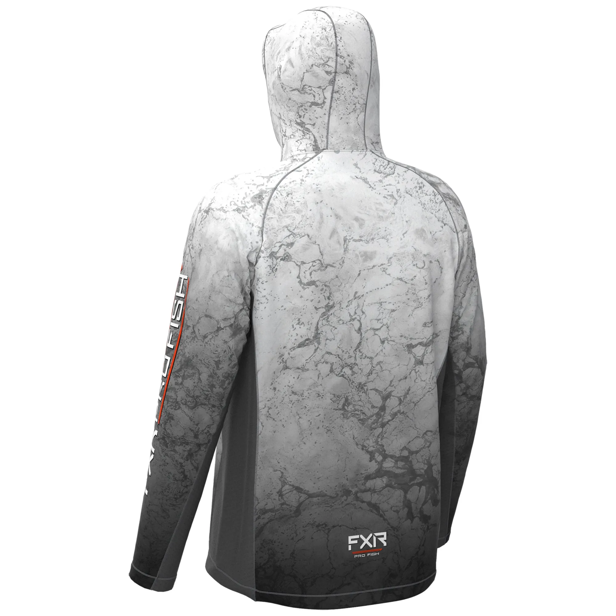 FXR Mens Derby Air UPF Pullover Hoodie Grey Ripple/Red