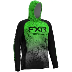 FXR Mens Derby Air UPF Pullover Hoodie Lime Ripple Green