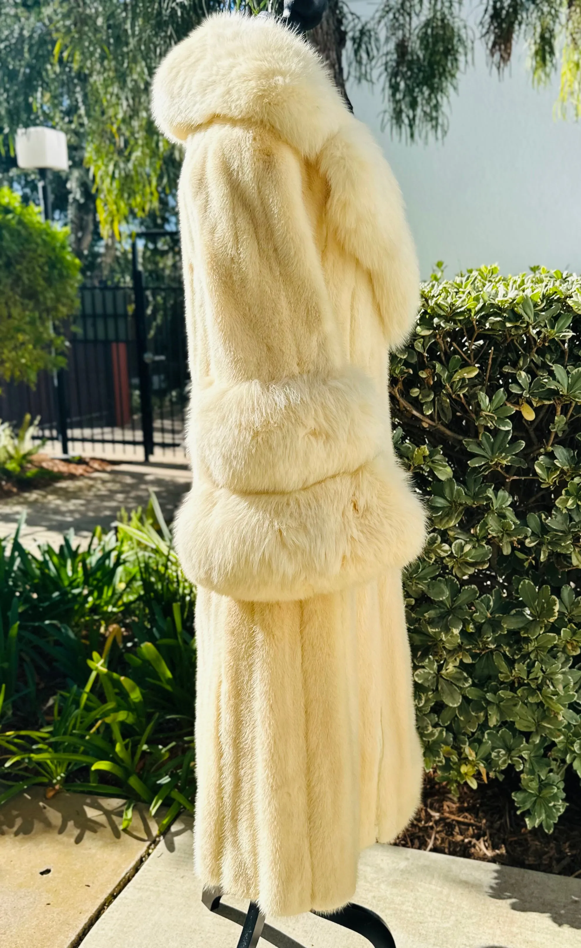 Genuine Long Mink Fur Coat size Small (preowned)