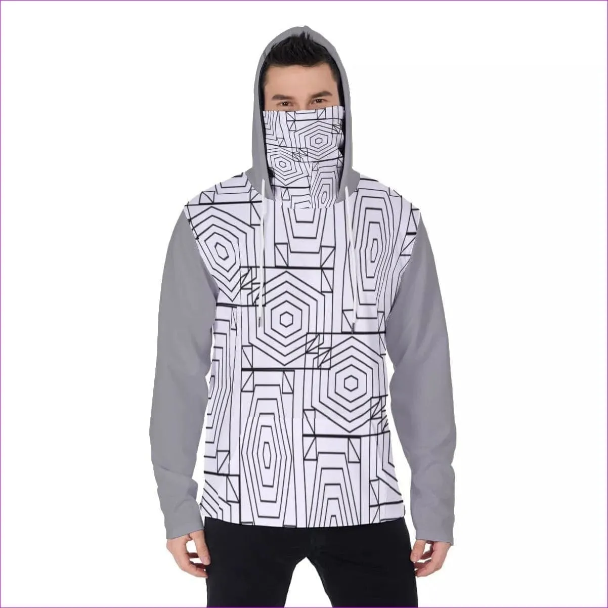 Geode Men's Pullover Hoodie With Mask