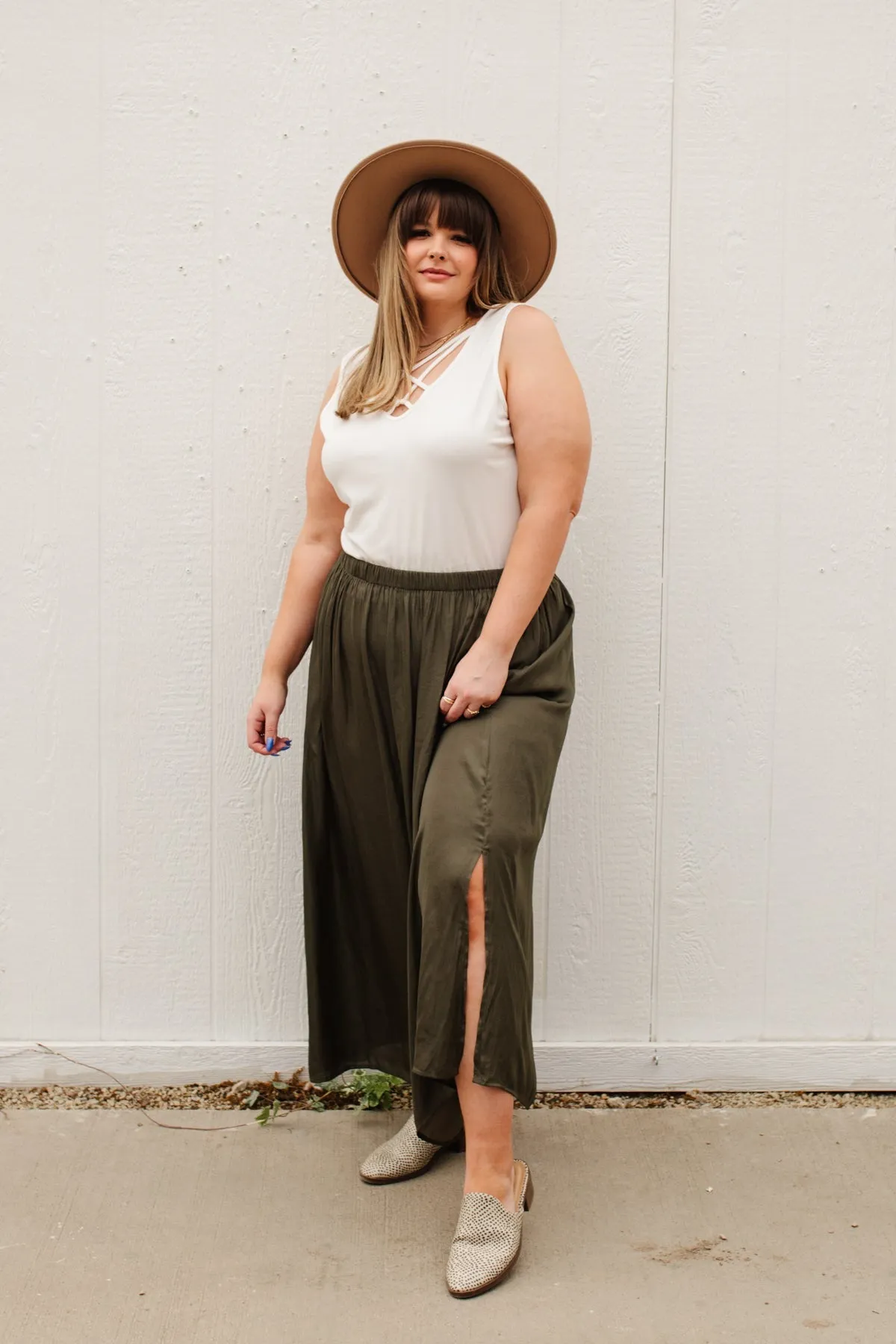 Get Away Maxi Skirt in Olive