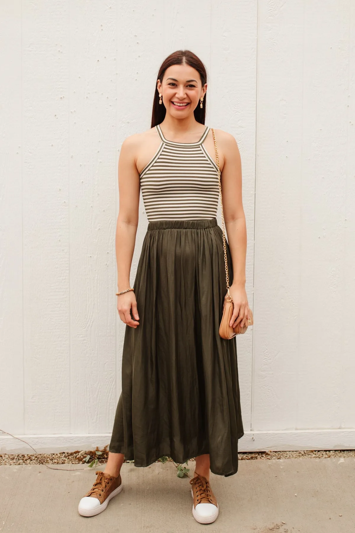 Get Away Maxi Skirt in Olive