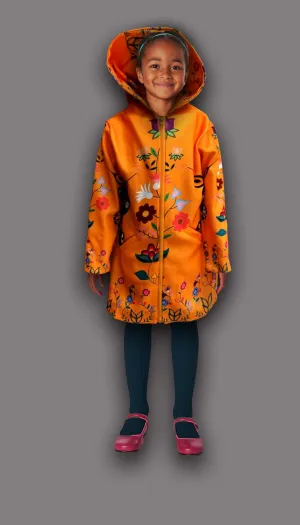 Girls Native  Print Overcoat (hummingbird)