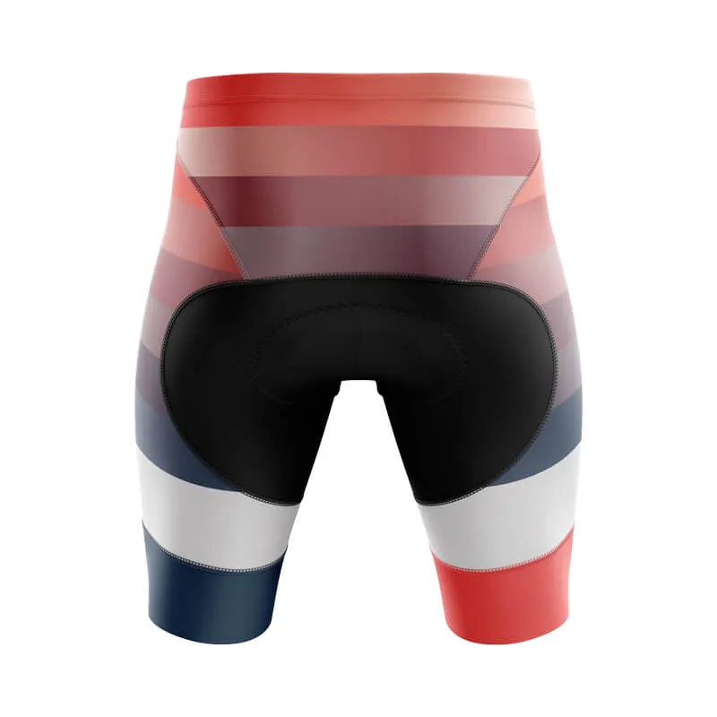 Gradient Frequency Shorts & Pants (White-Red-Blue)