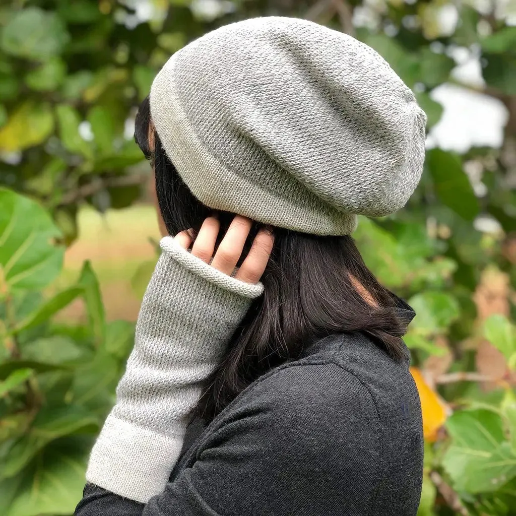 Gray Interwoven Alpaca Gloves | Ethical Style