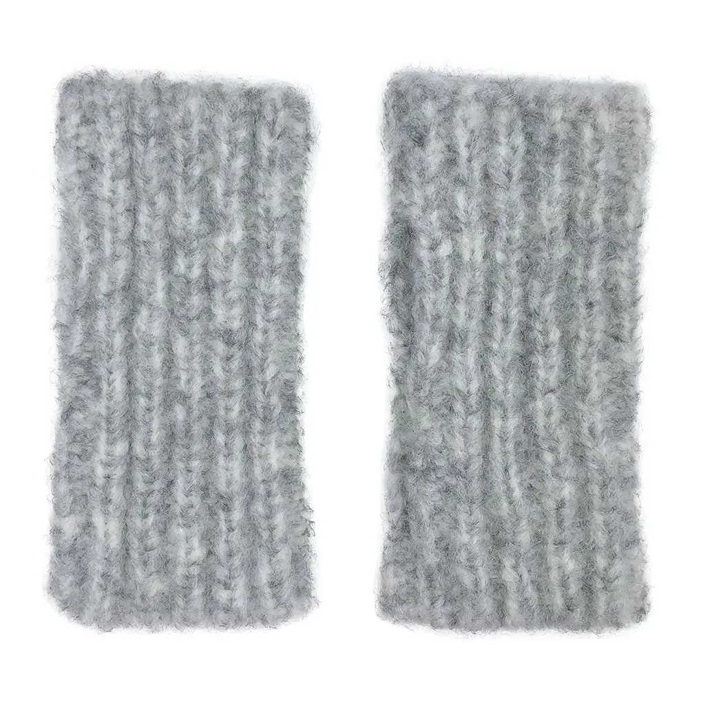 Gray Ribbed Alpaca Gloves | Ethical Style