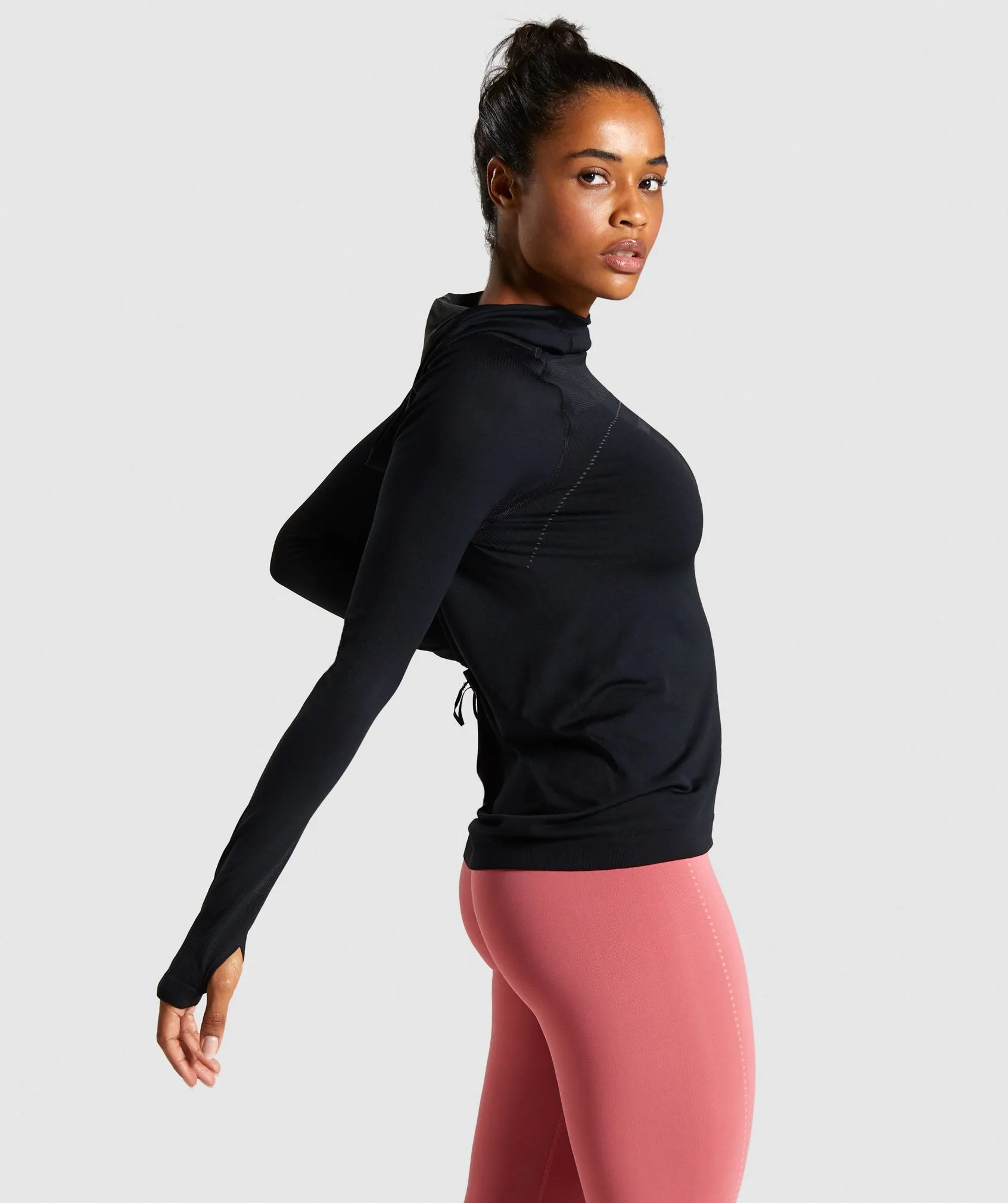 Gymshark Breeze Lightweight Seamless Hoodie - Black