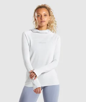 Gymshark Breeze Lightweight Seamless Hoodie - Light Grey