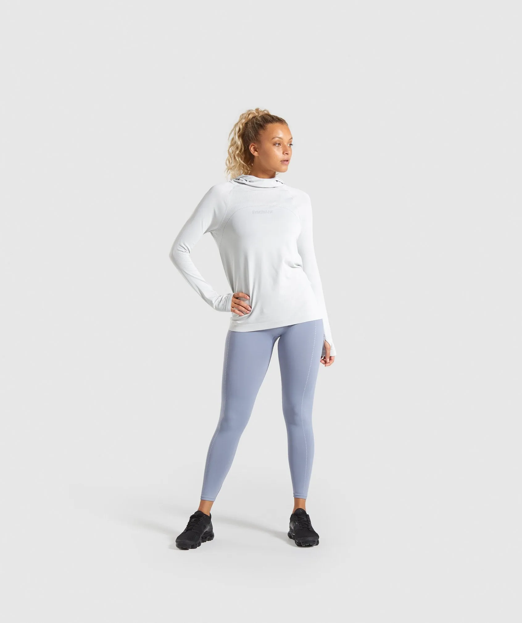 Gymshark Breeze Lightweight Seamless Hoodie - Light Grey