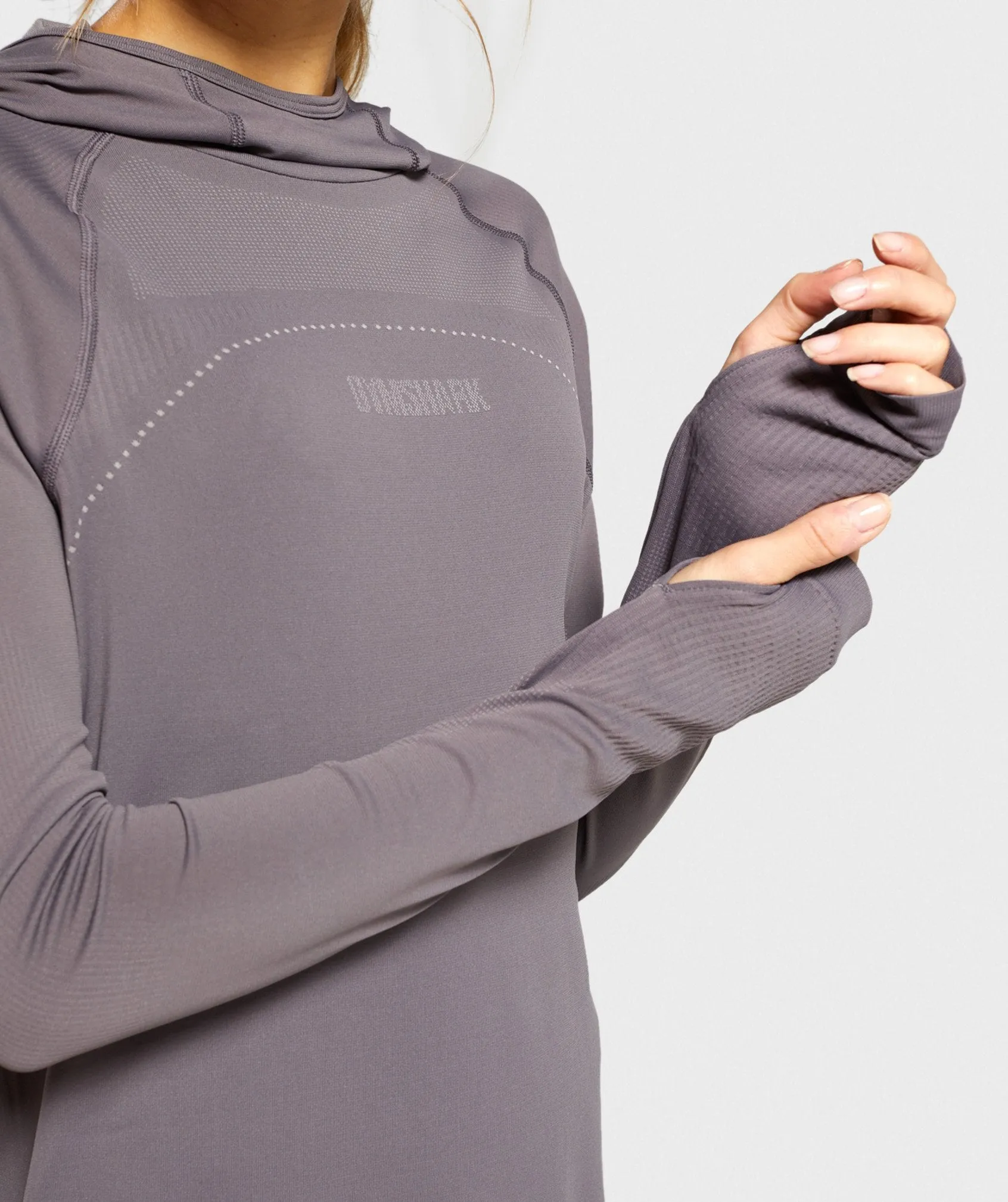 Gymshark Breeze Lightweight Seamless Hoodie - Slate Lavender