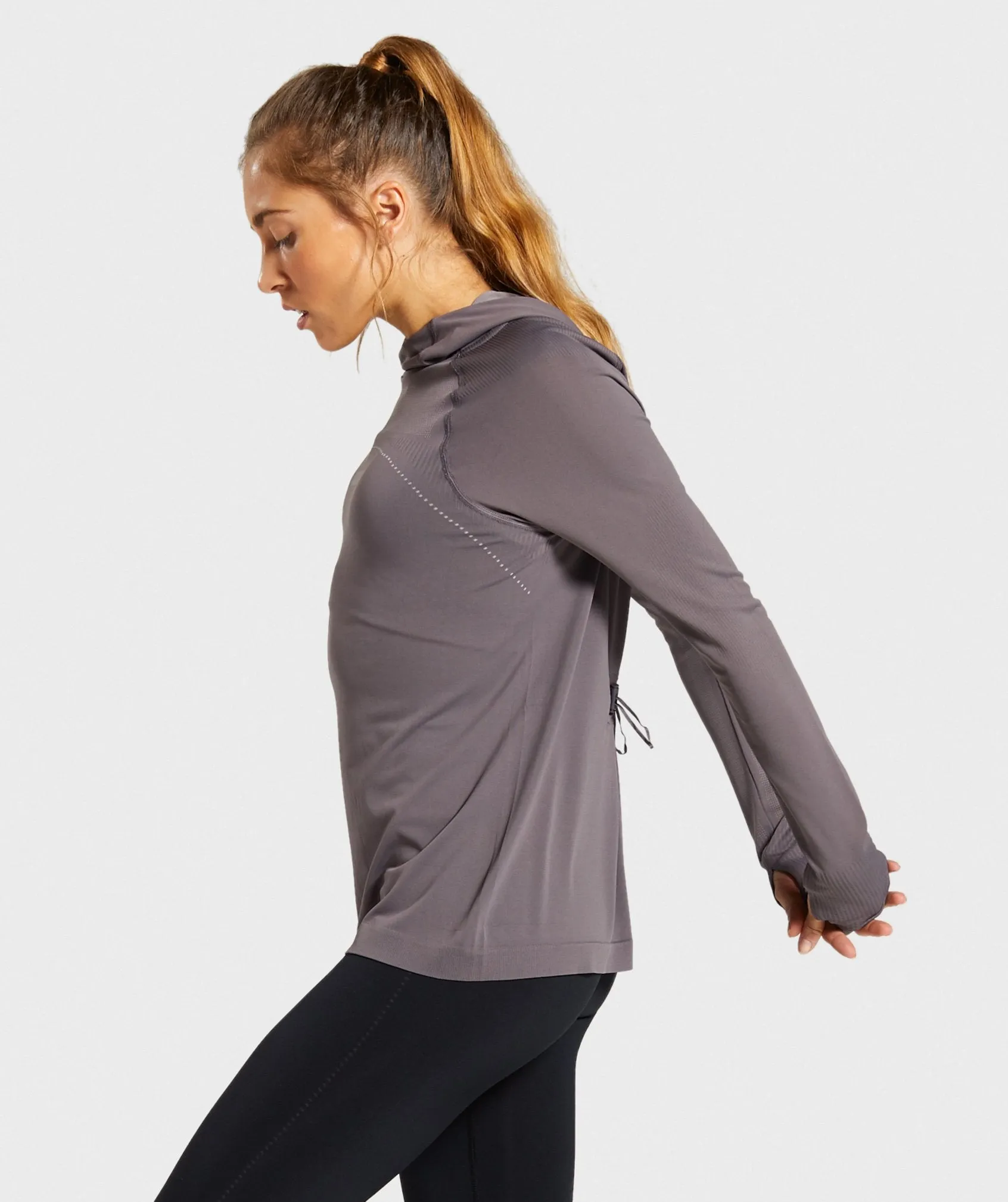 Gymshark Breeze Lightweight Seamless Hoodie - Slate Lavender