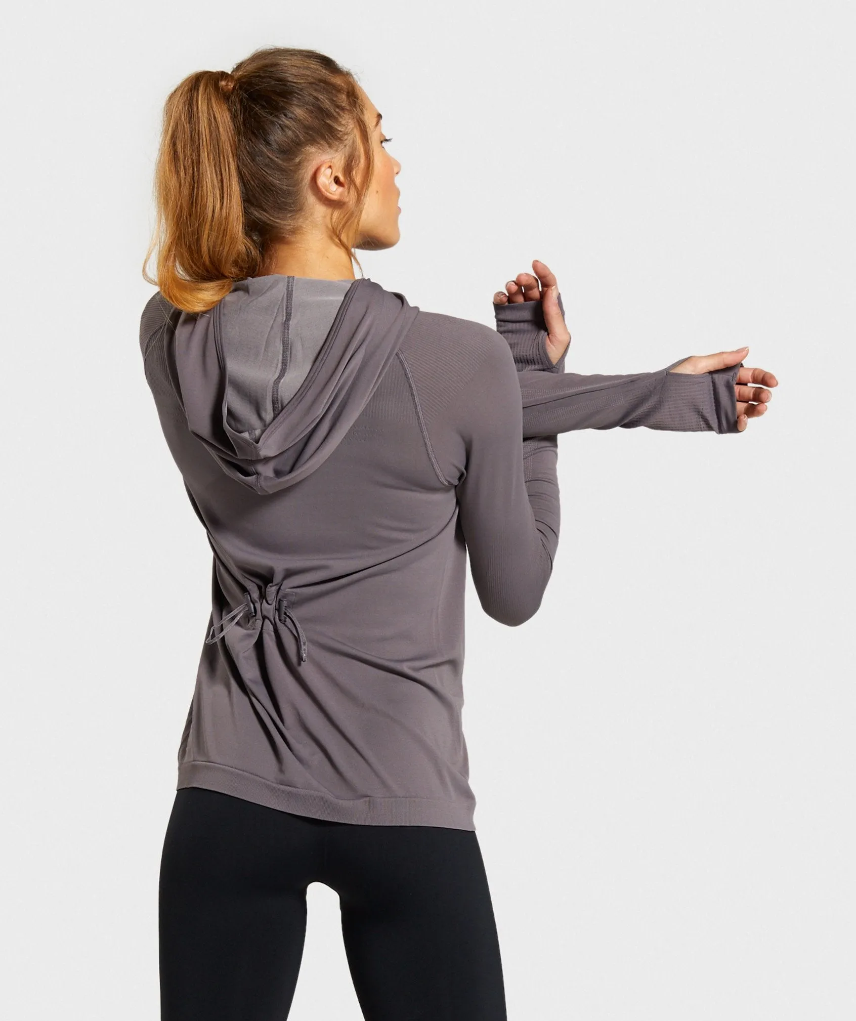 Gymshark Breeze Lightweight Seamless Hoodie - Slate Lavender