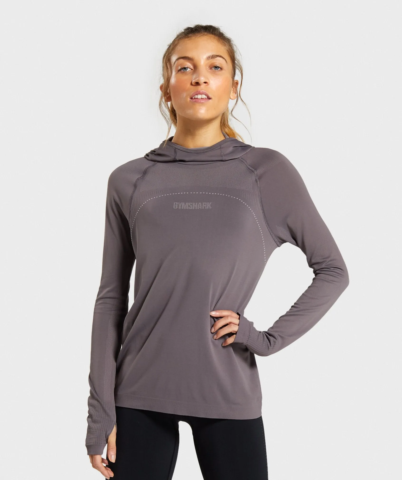 Gymshark Breeze Lightweight Seamless Hoodie - Slate Lavender