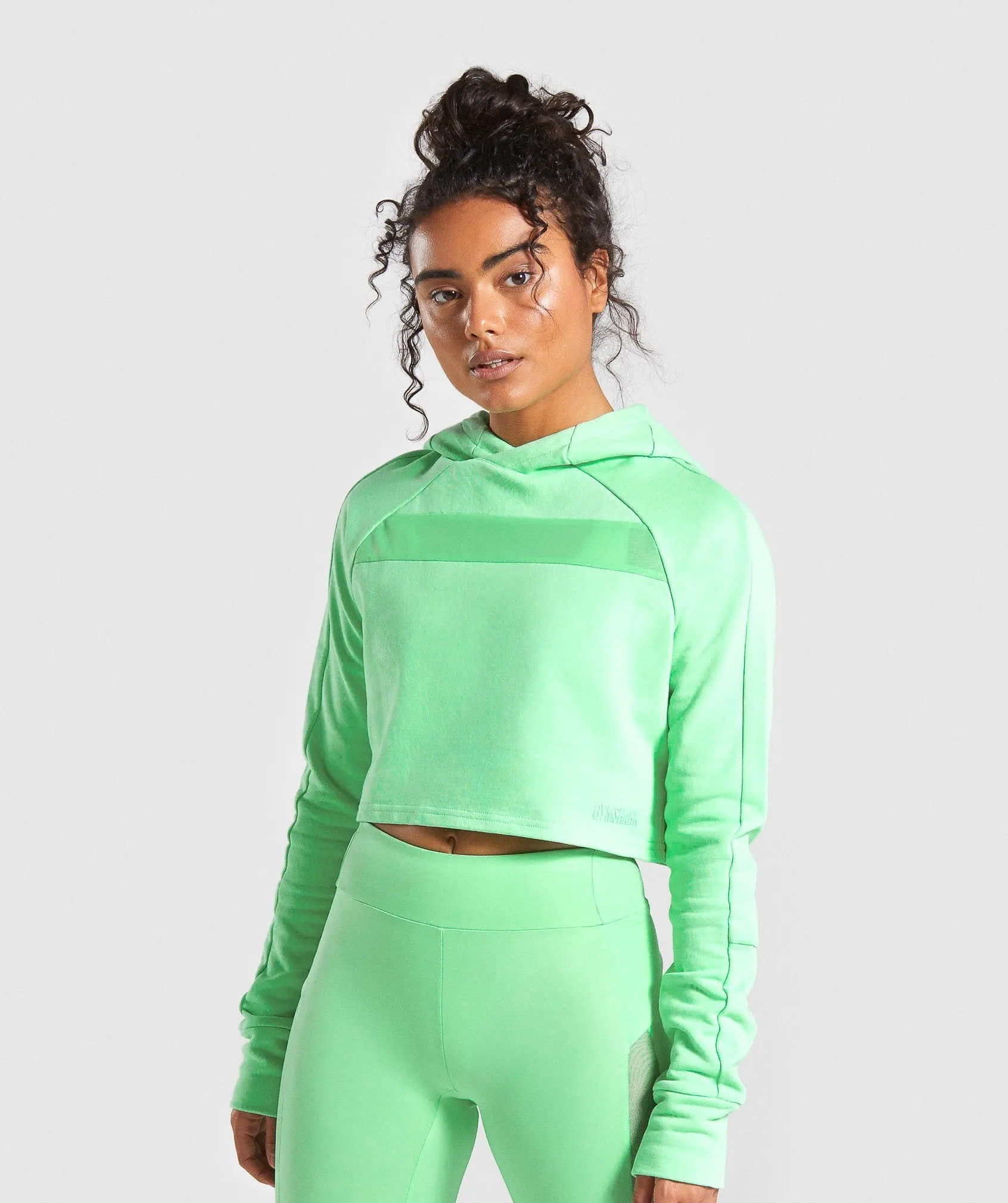 Gymshark Move Cropped Hoodie - Light Green