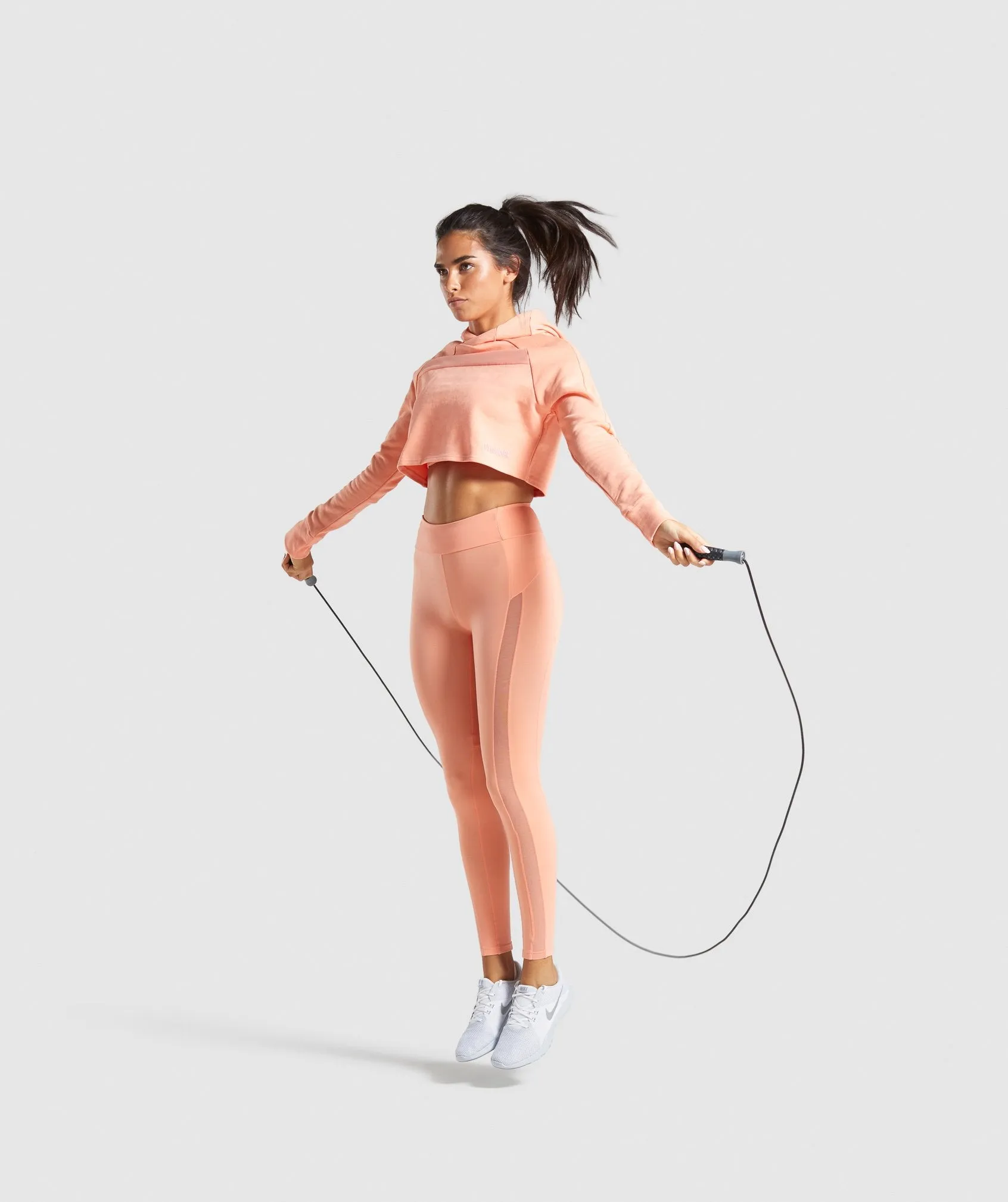 Gymshark Move Cropped Hoodie - Peach