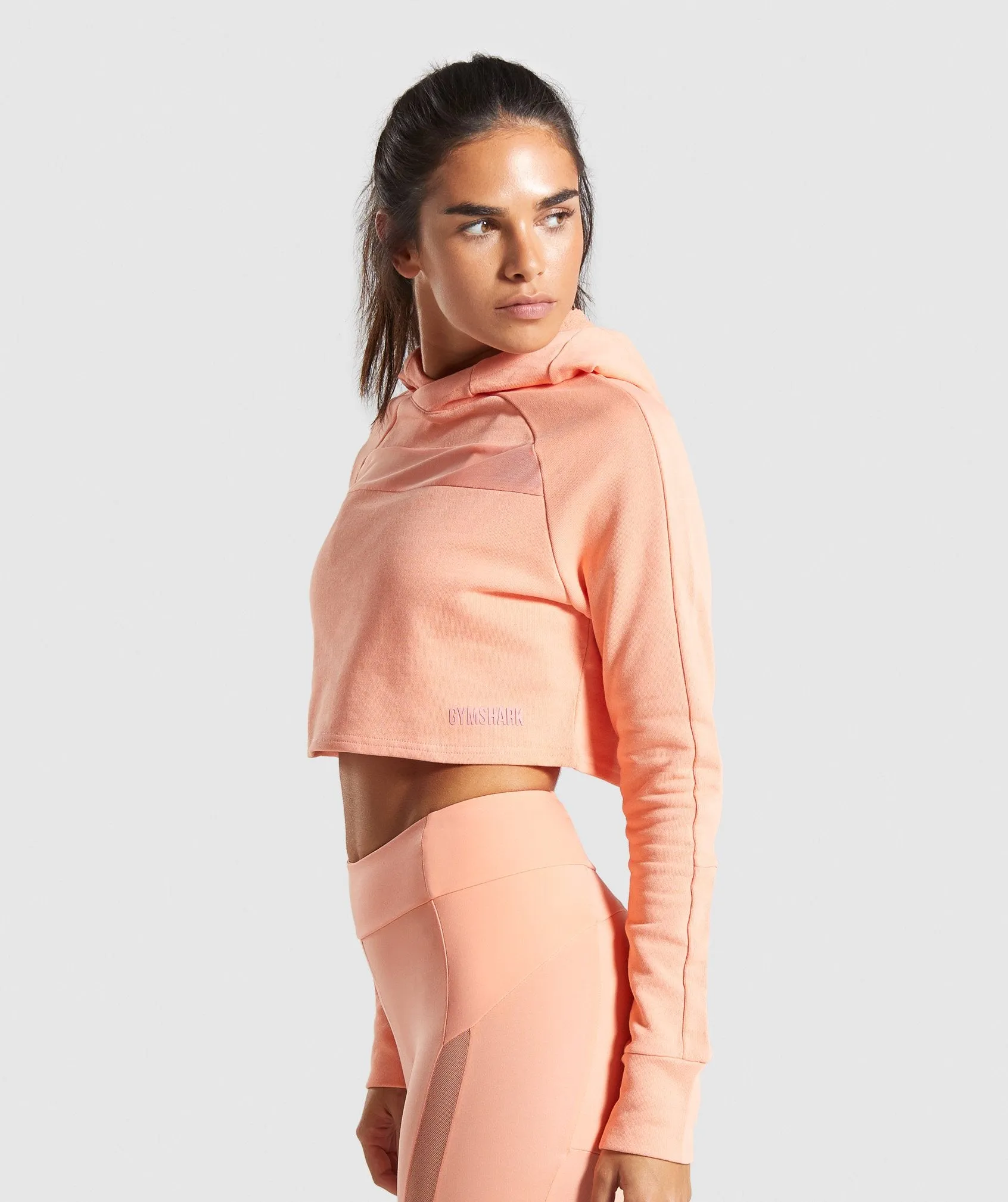 Gymshark Move Cropped Hoodie - Peach