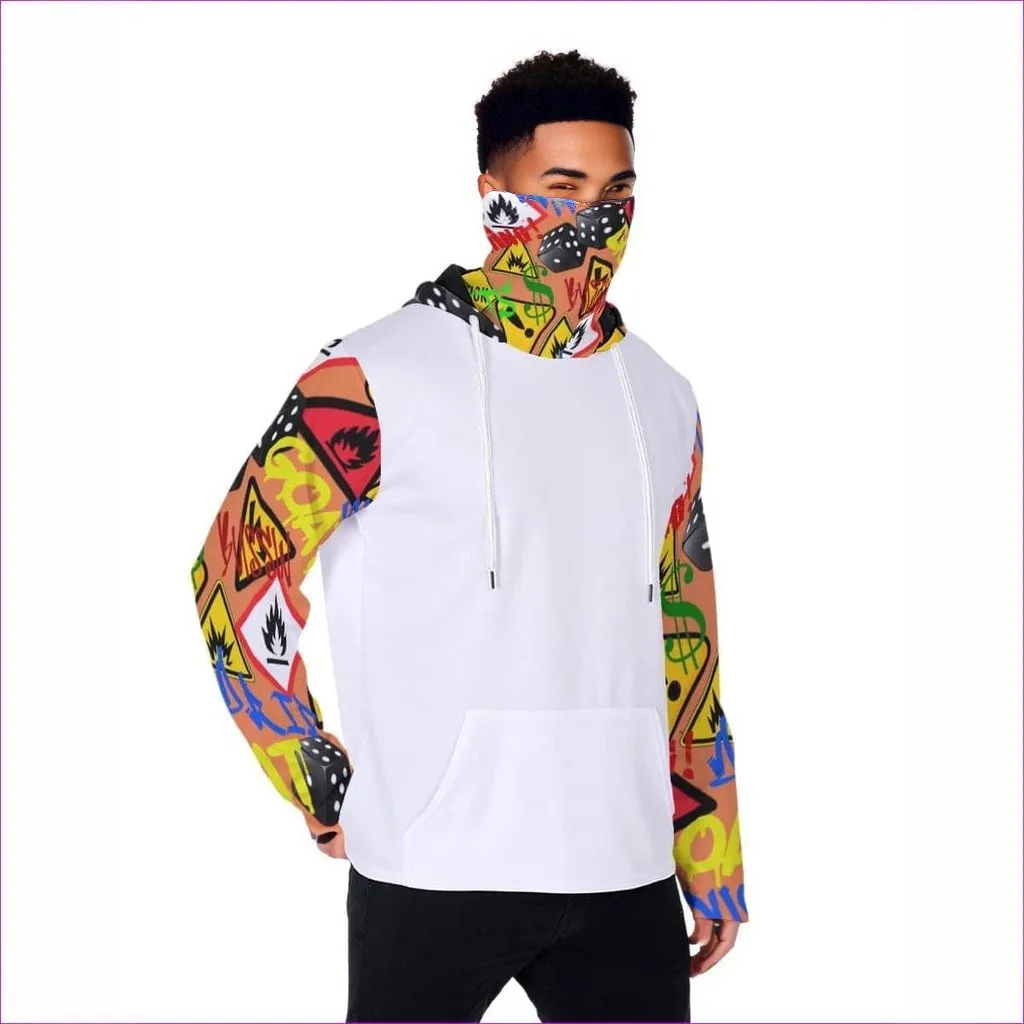 Hazard Men's Pullover Hoodie With Mask