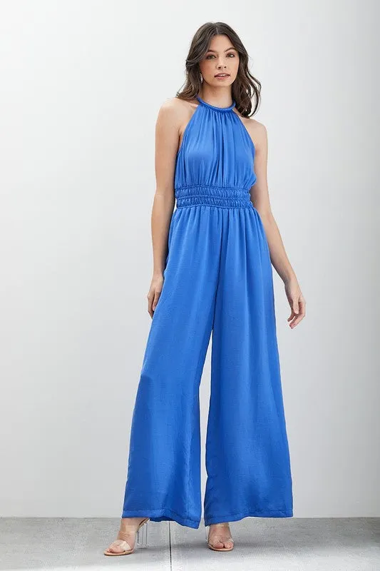 High Neck Sleeveless Jumpsuit