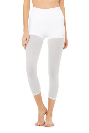 High-Waist Sheer Capri