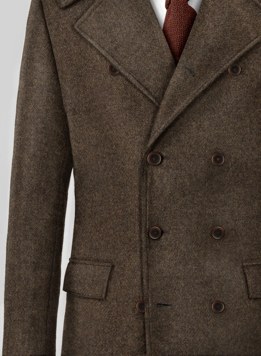 Highlander Dark Brown Tweed GQ Overcoat