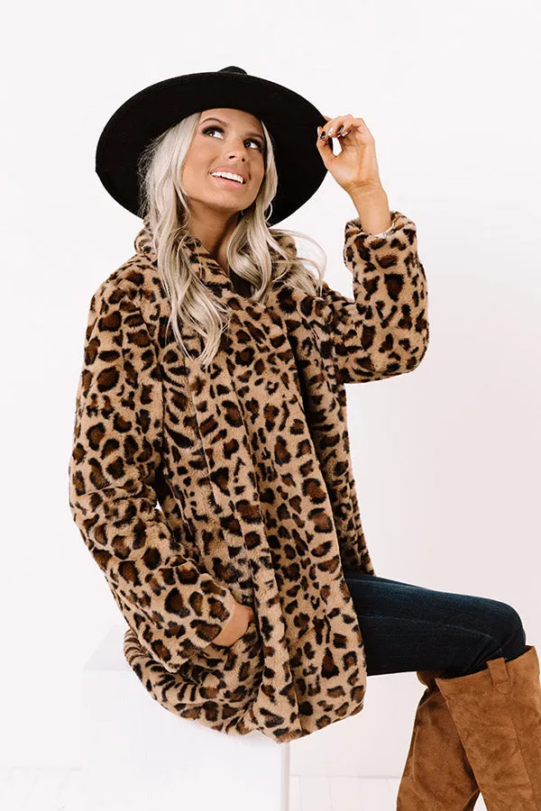 Influencer Life Plush Leopard Coat