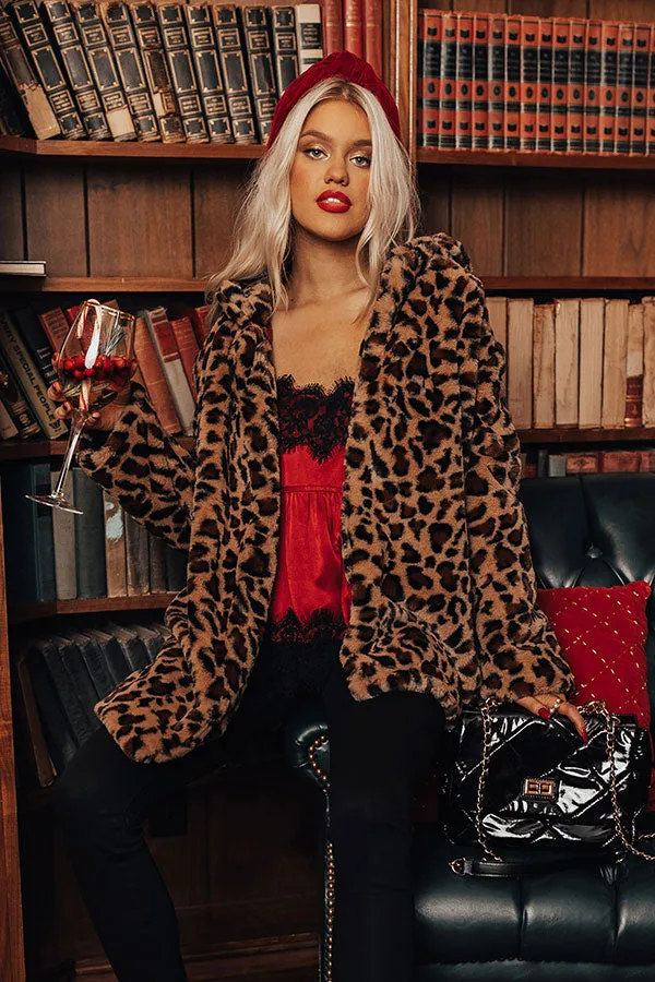 Influencer Life Plush Leopard Coat