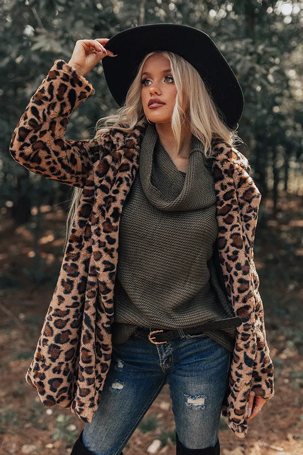 Influencer Life Plush Leopard Coat