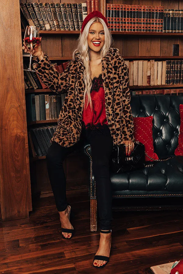 Influencer Life Plush Leopard Coat