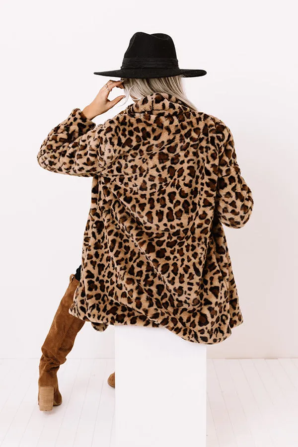 Influencer Life Plush Leopard Coat